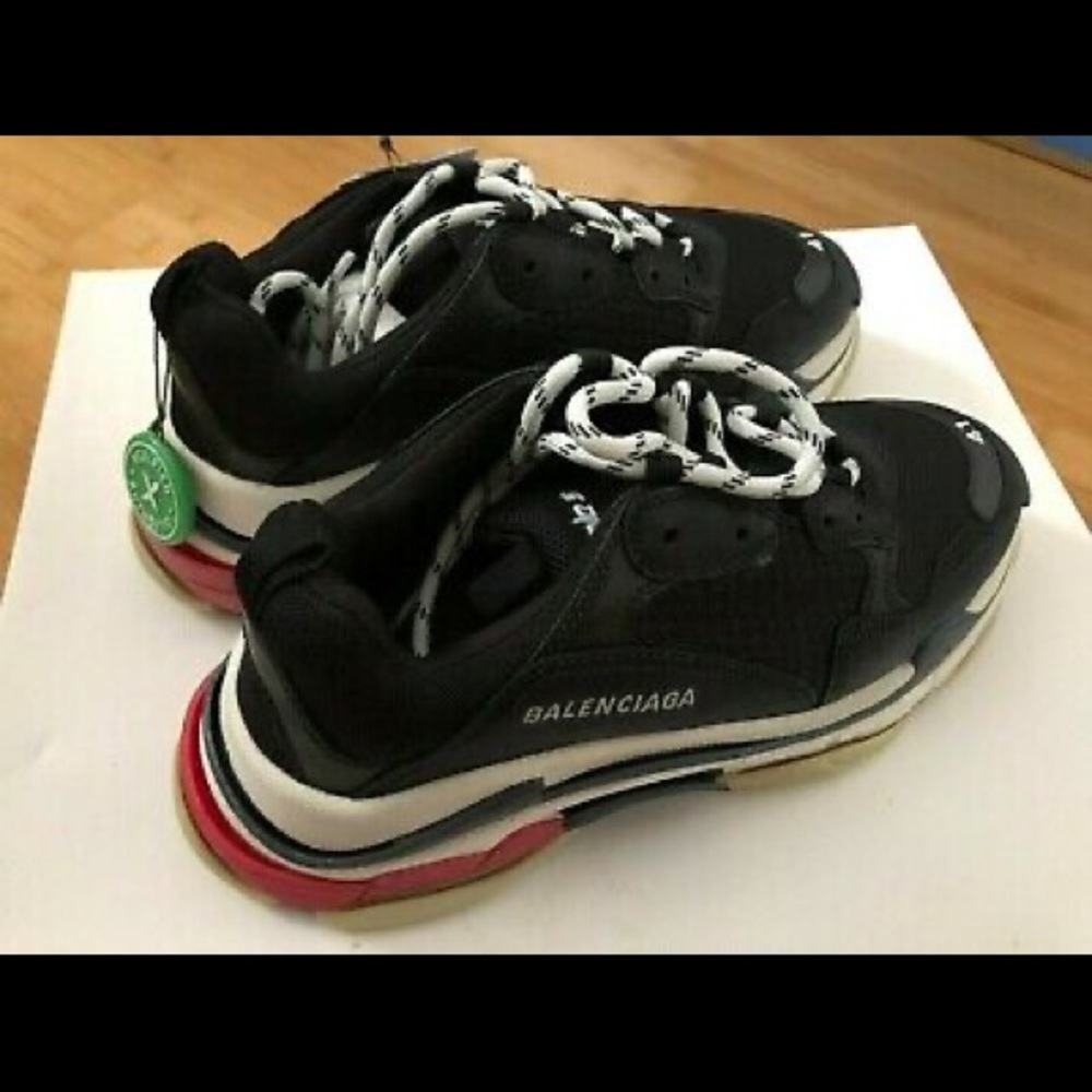 GT Batch Balenciaga Triple S Black White Red